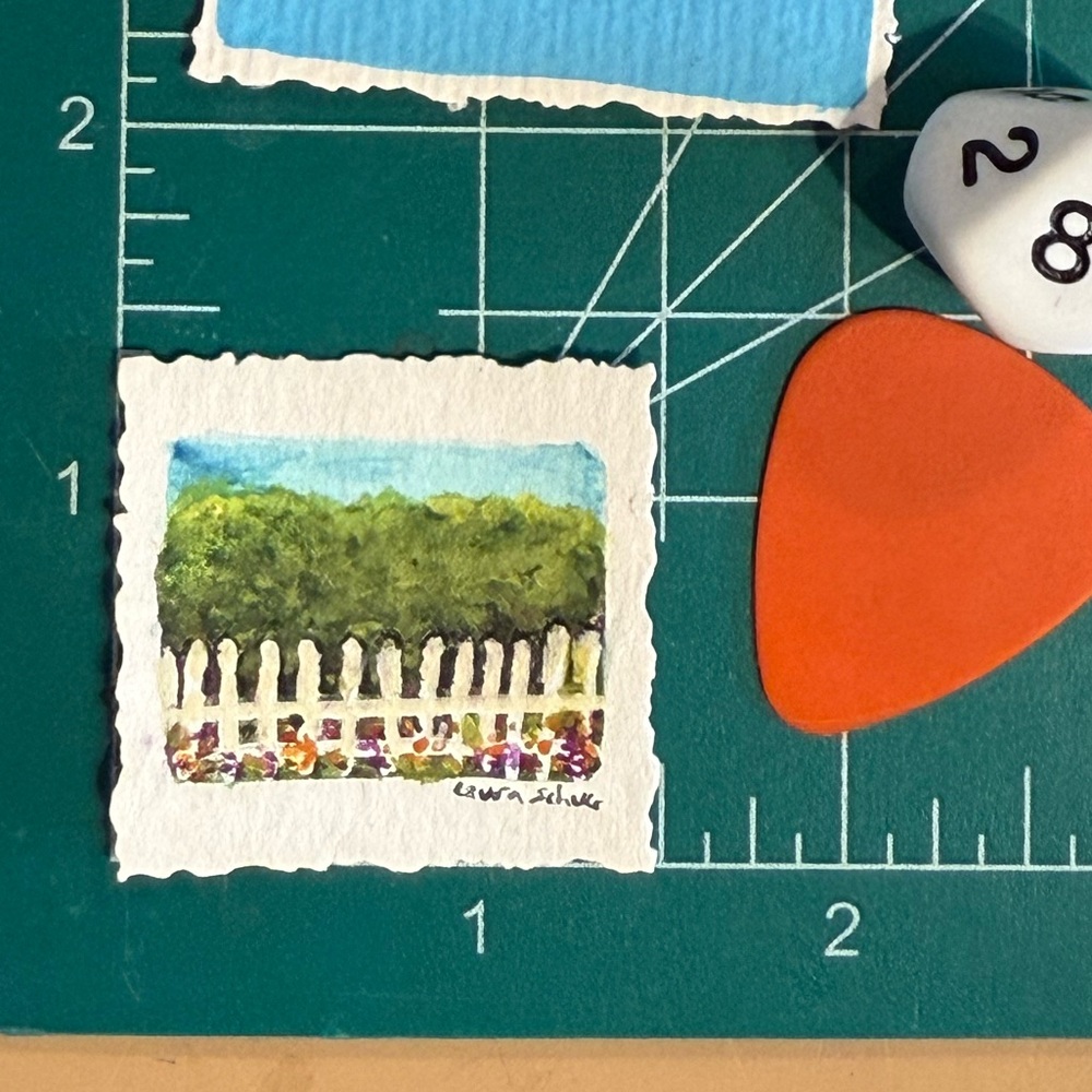 🎁 Free in bundle Original Micro Art Fence Nature Flowers cottagecore ghibli like